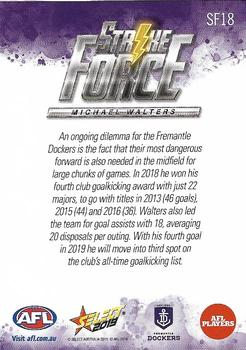 2019 Select Footy Stars - Strike Force #SF18 Michael Walters Back